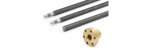 Trapezoidal threaded spindle &amp; nuts
