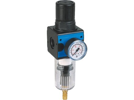 Filterregler G 45385 FR-H-G3/4i-16-1,5/3-PC-AK10-B3 - Baureihe Bloc 3 mit automatischem Kondensatablass und Manometer