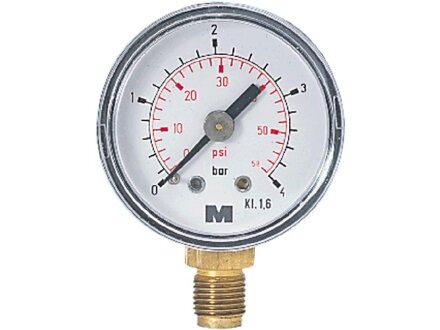 Manometer Gehäuse-Ø 40 mm MT-40-1/0B-G1/8a-A-RF-S - Standard-Rohrfeder-Manometer Nenngröße axial