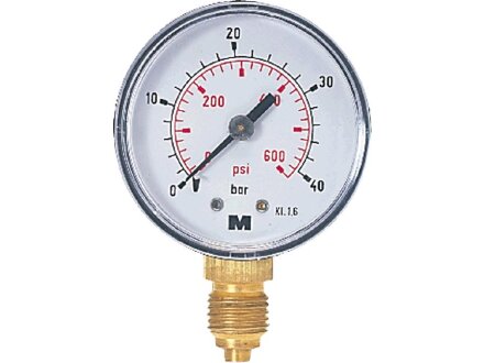 Manometer Gehäuse-Ø 50 mm MT-50-0/6BP-G1/4a-A-RF-S - Standard-Rohrfeder-Manometer Nenngröße axial