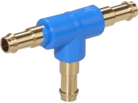 T-Steckverbinder 4mm, DN 3,2 VSSTT-4-MS - T-Stecknippel-Verbindung aus Messing und Kunststoff