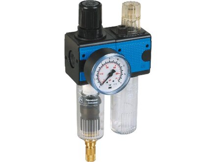 Wartungseinheit G 45383 WE2-H-G1/4i-16-1,5/3-ZS-AK10-B1 - 2-teilig Baureihe Bloc 1 mit automatischem Kondensatablass und Manometer