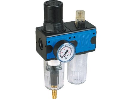 Wartungseinheit G 45385 WE2-H-G3/4i-16-1,5/6-ZS-AK10-B3 - 2-teilig Baureihe Bloc 3 mit automatischem Kondensatablass und Manometer