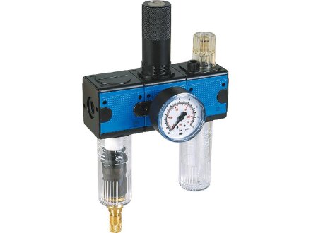 Wartungseinheit G 45383 WE3-HA-G1/4i-16-1,5/10-PC-AK10-B1 - 3-teilig Baureihe Bloc 1 abschließbar mit automatischem Kondensatablass und Manometer