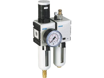 Wartungseinheit G 45383 WE2-H-G1/4i-16-1,5/8-ZS-AK10-PB1 - 2-teilig Baureihe ProBloc 1 mit automatischem Kondensatablass und Manometer