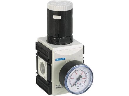 Druckregler G 45323 DRP-H-G1/2i-16-0,2/4-PA66-PB2 - Präzisions-Druckregler Baureihe ProBloc 2 mit Manometer