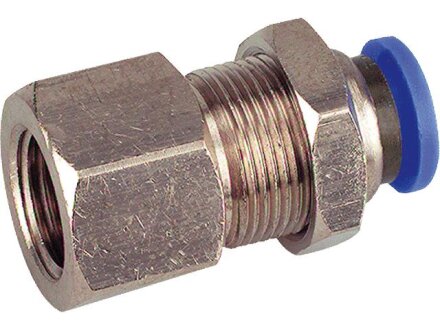 Schott-Steckverschraubung mit Innengew., Schlauch 6mm, Gewinde G1/4i, STVS-QSCM-G1/4i-6-MSV-S-PA-M120 - Gerade M-Push 120 aus Messing vernickelt Innengewinde