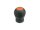 ELESA Softline knob, orange cap, 43mm diameter, M8