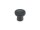 bouton moletée ELESA, noir gris, diamètre 25 mm, M6