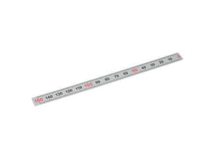 Plastic scale 1000mm long, numbers horizontally, zero right