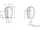 ELESA-Schaltknopf, gelb, 20mm Durchmesser, M8 Gewinde