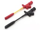 Safety clamp-type, with needle, 2 per set (1 red, 1 black)