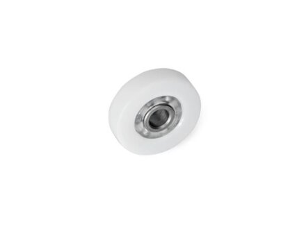 Rodillo (acero / plástico), 19 mm de diámetro, 5 mm de diámetro, cilíndrico