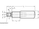 Rotatable cylindrical handle, stainless steel, diameter 18mm, M6