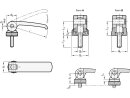 Exzenterspanner, 101mm lang, Auflagescheibe verstellbar, 35mm M10 Schraube