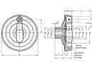 Elesa handwheel with folding handle, design selectable