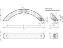 Bow handle, length mm, width mm