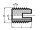 Schroefdraadbus type 302, messing, M 3