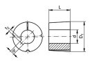 Bussola serraggio conica 1210 foro 16mm