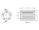 Manicotto a sfera con piastre per piste, 30 mm