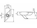Rhombus-Nutenstein, mit Steg 8, M6, 12,9x7,9mm, 45°,...