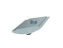 Rhombus slot nut, with web 8, M6, 10.8x4.1mm, 45°, with spotted spring plate