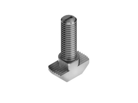 Tornillo de cabeza en T, M6x60, ranura 8, altura del alma 1,5 mm, acero, cincado