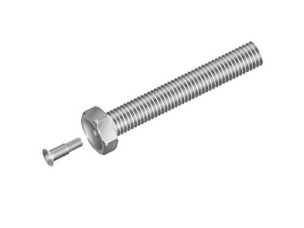 Threaded rod Eco, M10x70, wrench size 17, galvanized steel