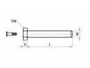 Draadstang Eco, M16x50, sleutelwijdte 24, staal, verzinkt