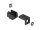 Vario Block 30x30 Nut 8, PA, schwarz, mit Vierkantmutter M5, Abstandshalter und Scheibe unverlierbar für M5
