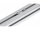 NS profile connector, 16x6mm, slot 8, guide bar, 2xM6, a=7/36mm, l=50mm, galvanized steel, 2x screw ISO7380 form B M6x8, 2x washer DIN125