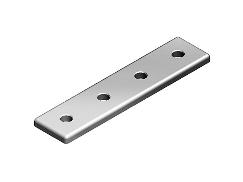 Piastra di collegamento, 41x176 mm, 4 fori da 9 mm, alluminio, anodiz, 7,98  €