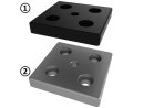 Transport and base plate, 100x100mm, M20, mounting holes...