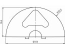 Eindkap voor parkeerrail vlak / vlak (set) <100 mm | VPA 1 set (= 2 stuks)