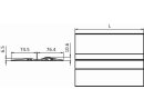 Parkeerrail vlak / hoog (set) 800mm | VPA 1 set (= 2 stuks)