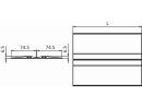 Parkschiene flach / flach (Set)  400mm  | VPA  1 Set (= 2 Stück)