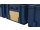Zijdelings open KANBAN-deksel 200 x 67 blauw RAL 5017 | VPA 50 stuks
