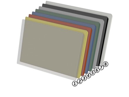 Zijkant open KANBAN-deksel 200 x 85 blauw RAL 5017 | VPA 50 stuks