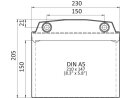 Magnetische Sichttasche DIN A5 quer blau  RAL 5017   | VPA  10 Stück