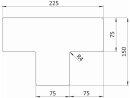 Bodenmarkierung T-Form 75 rot  RAL 3020   | VPA  40 Stück