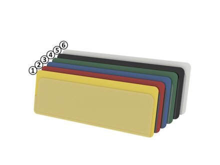Two-sided open magnetic label holder 50 yellow RAL 1018 | VPA 50 pieces