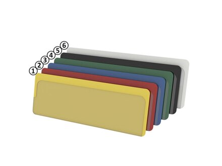 Zelfklevende etikethoes, aan beide zijden open, 50 wit RAL 9003 | VPA 50 stuks