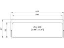 Funda de etiqueta magnética abierta en la parte superior 37 azul RAL 5017 | VPA 50 piezas