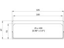 Porta etichette autoadesive aperto in alto 37 giallo RAL 1018 | VPA 50 pezzi