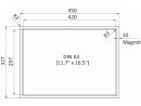 Magnetisches Dokumentenfenster DIN A3 rot  RAL 3020   | VPA  10 Stück