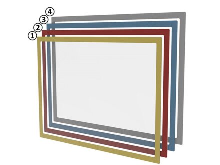 Finestra per documenti magnetica DIN A3 blu RAL 5017 | VPA 10 pezzi