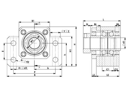 SFU1204 300mm Kit Vis à billes 12mm par 300mm avec écrou et paliers (BK10 +  BF10)