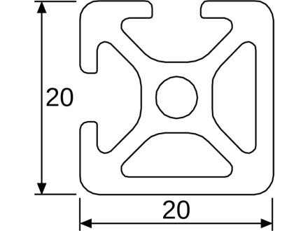 DOLD Mechatronik  Design Aluminiumprofil 40x40 L 2 NV 90 Grad I Typ , 1,20  €