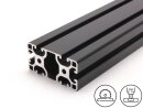 Aluminiumprofiel zwart 40x80L I-Type Groef 8, 3,13kg/m,...