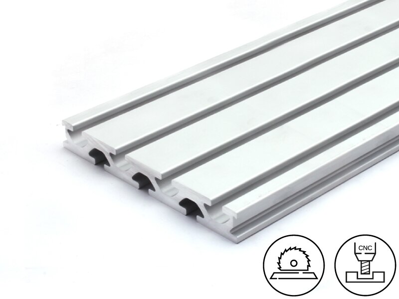 profilo alluminio angolare 40X40 argento altezza 1 metro
